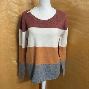 NWT Pinque Design Studio From Stitch Fix Rust Stone Combo Long Sleeve Sweater XL